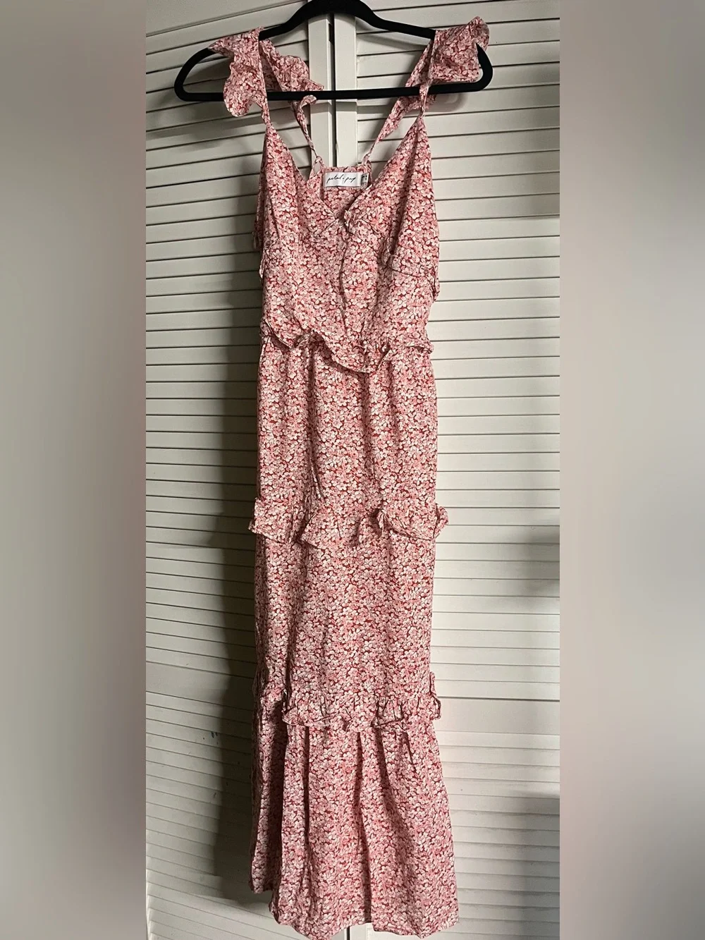 Petal & Pup Pink Floral Tiered Ruffle Maxi Dress - Picture 9 of 9